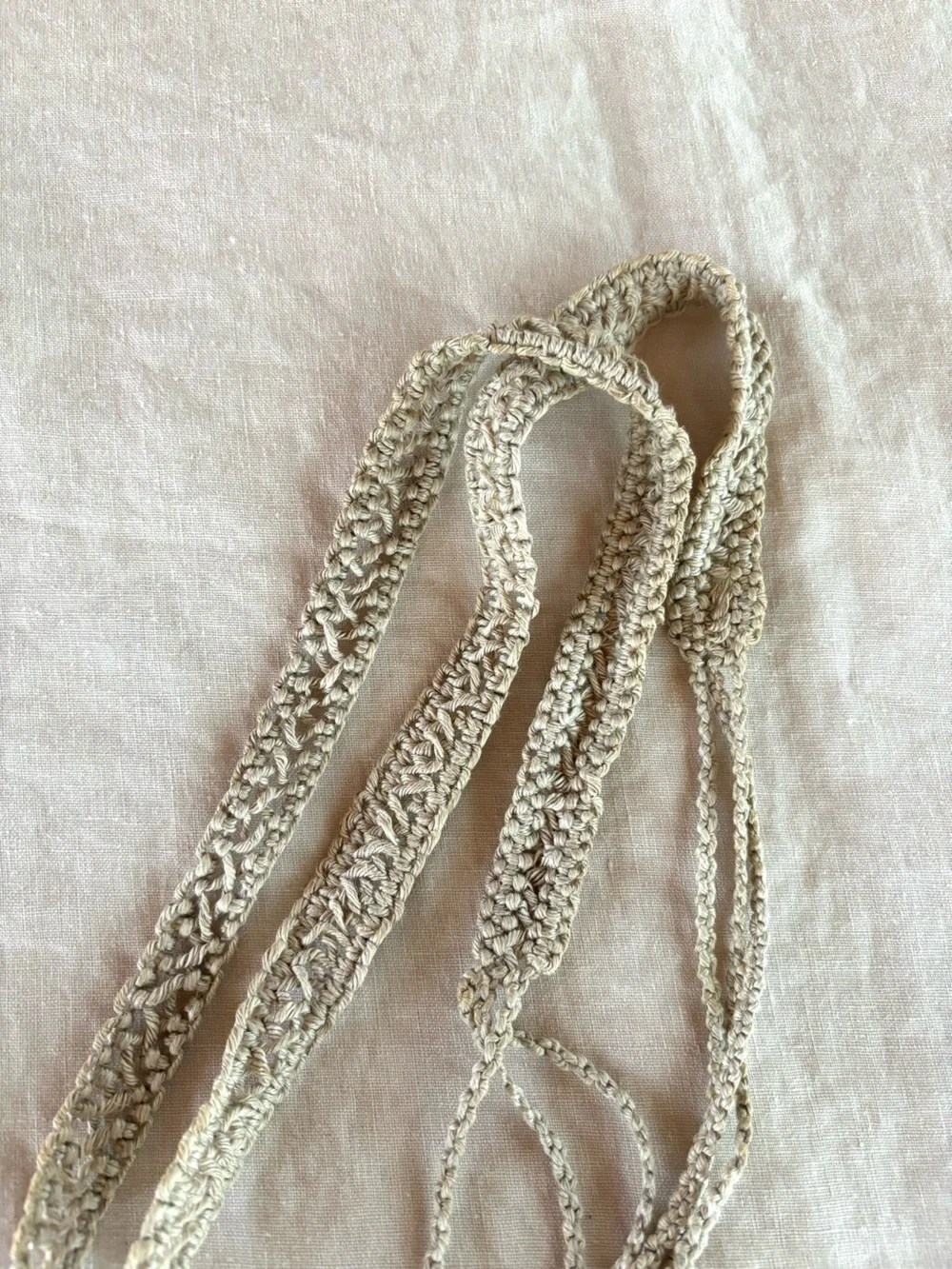Vintage Handwoven Flax Belt